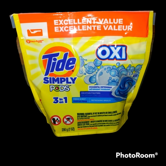 COPY - Tide Simply with Oxi Lot of 5 Bags Refreshing Breeze 13 pods per bag=65 … - Picture 3 of 3